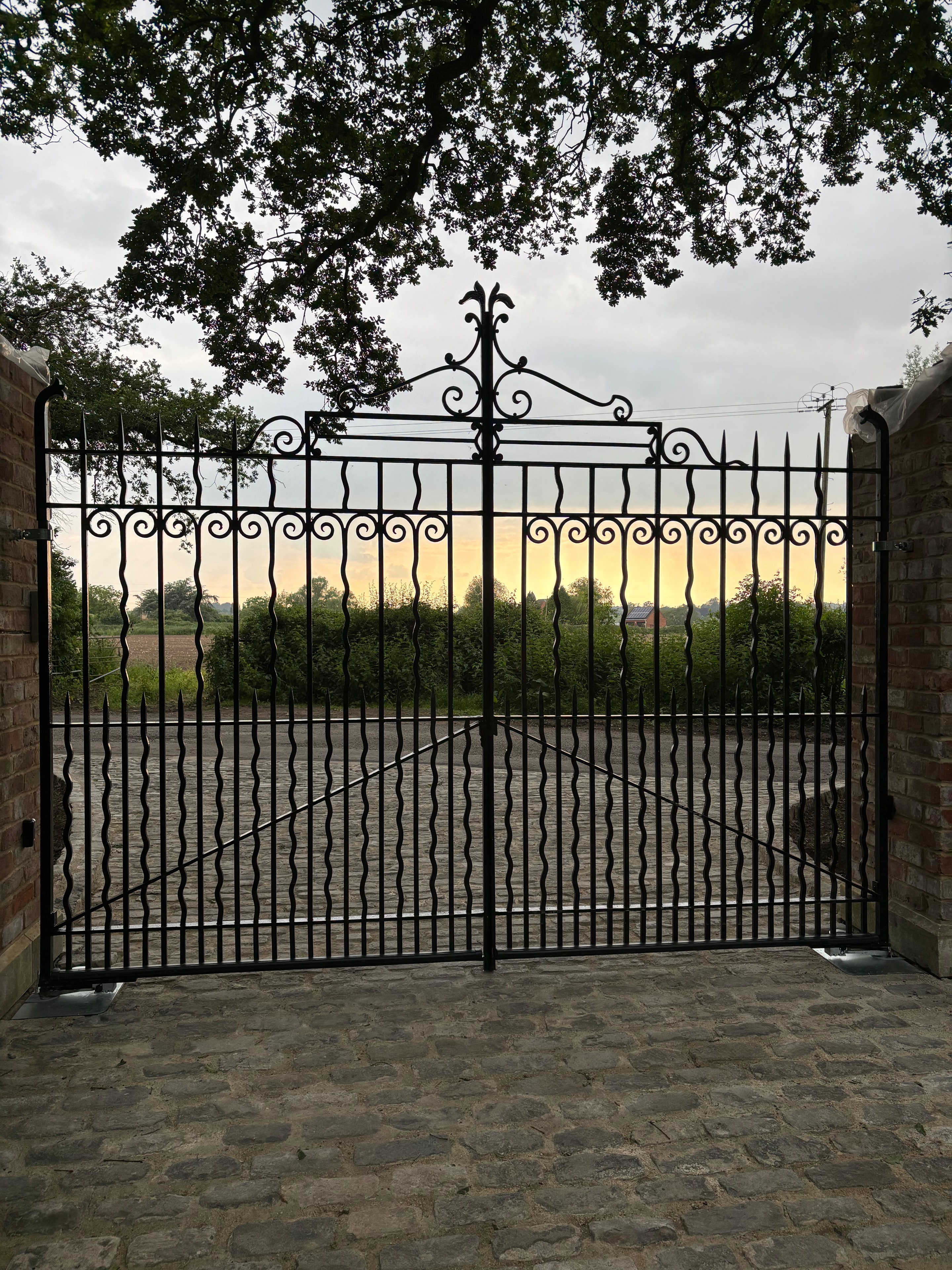 Ornate wrought iron gate